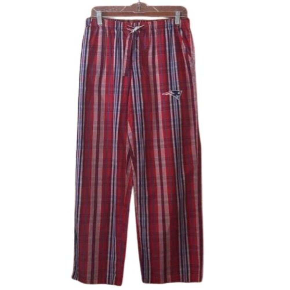 New England Patriots NFL Team Plaid Lounge Pants Red Multi Size L